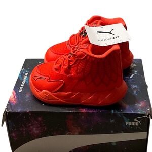 Puma LaMelo Ball Red Blast Basketball Sneakers Toddler Size 5C‎